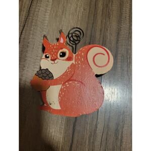 Wooden squirrel picture/note holder